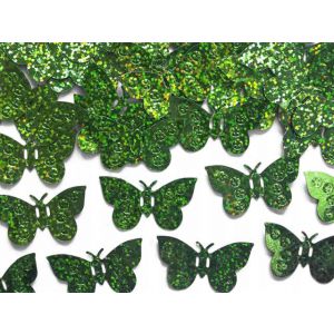 Konfetti PartyDeco Motyle Holo zielone, 15g